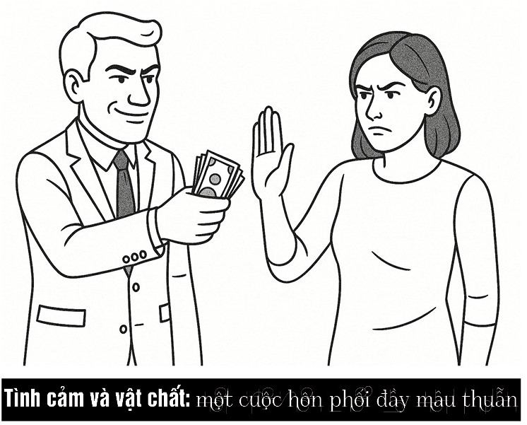 Tình cảm và vật chất: một cuộc hôn phối đầy mâu thuẫn
