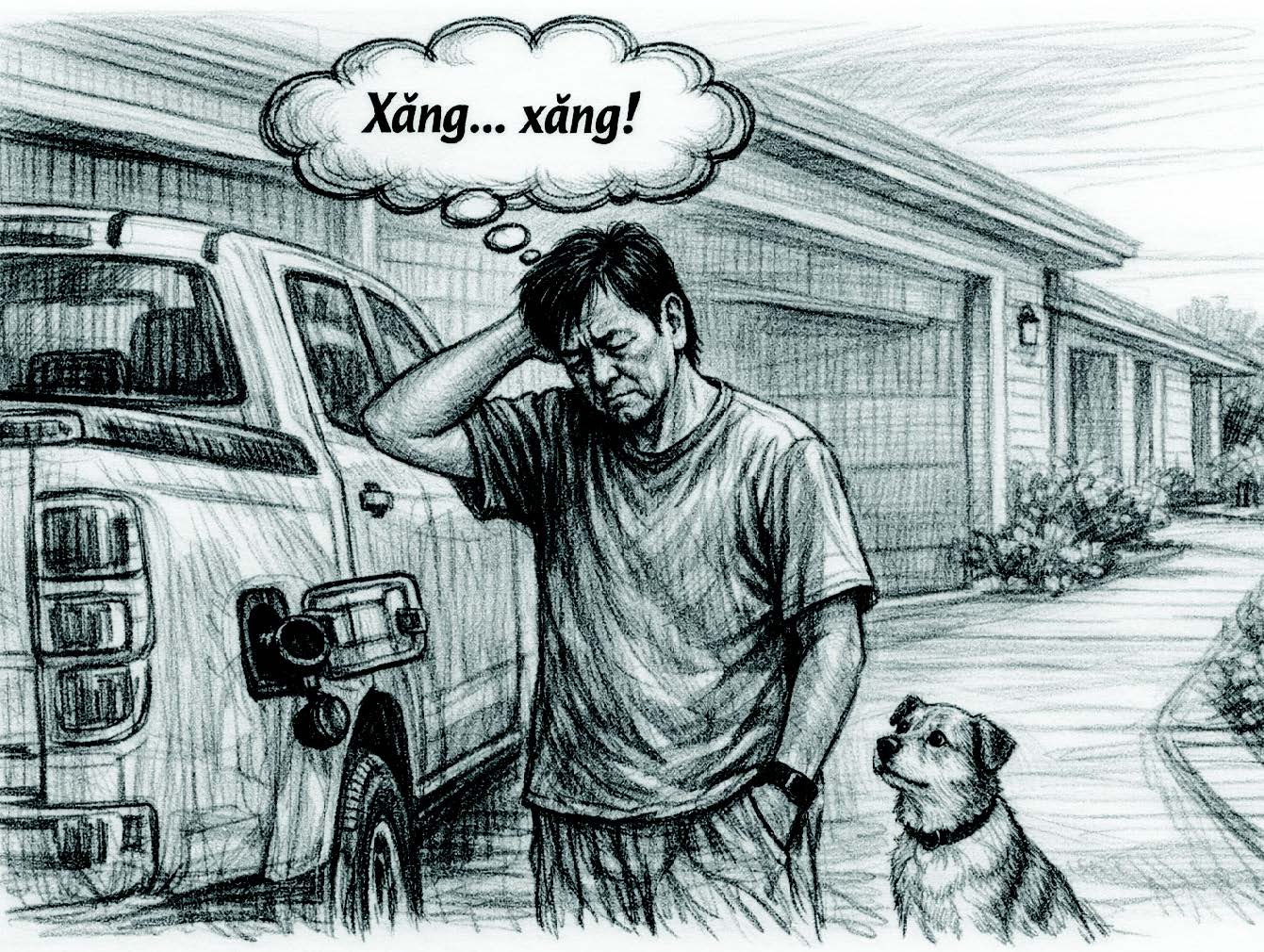 Mối lo hết xăng để chạy xe đi… chùa, nhà thờ…