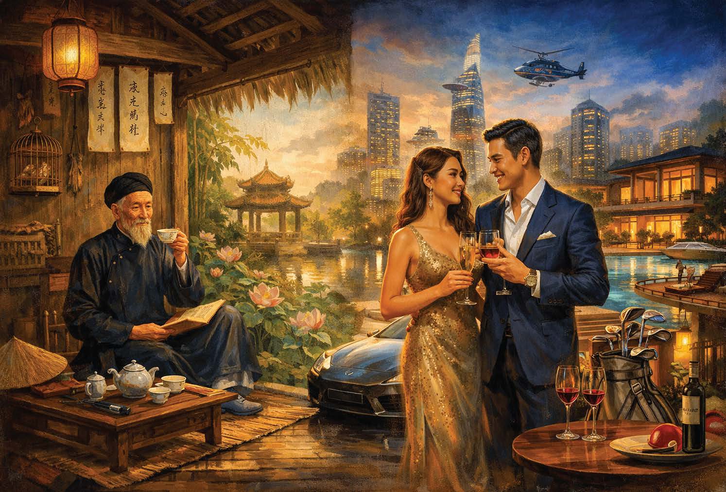 Nếp sống phong lưu xưa và giàu sang nay