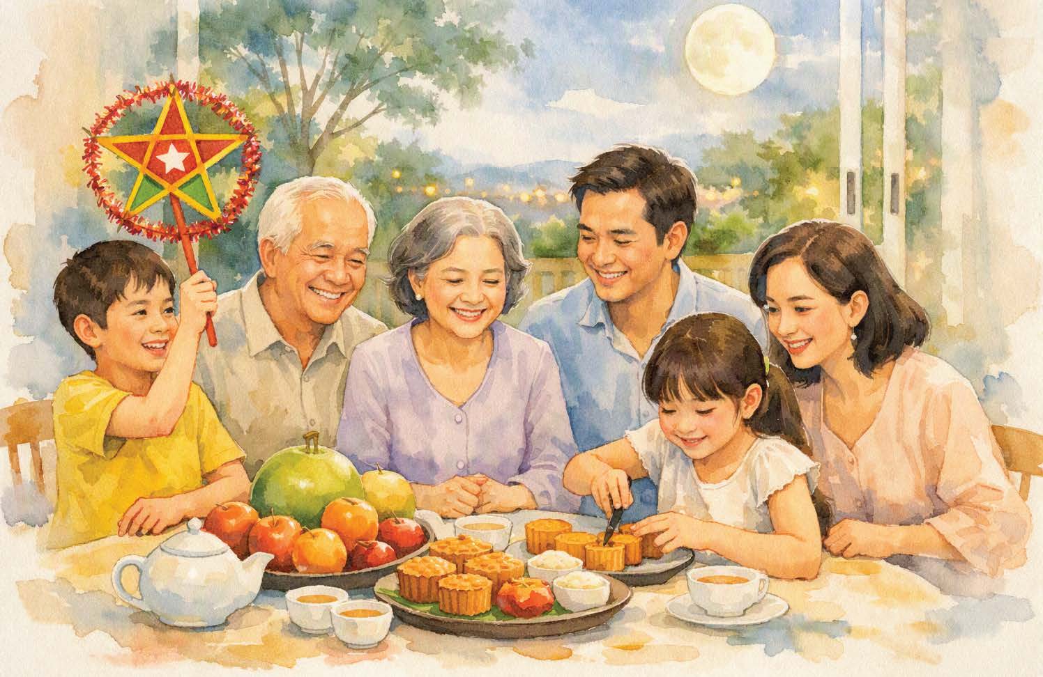 Một đêm Trung Thu - ba thế hệ cùng ngồi bên nhau