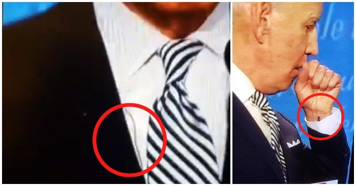 Ông Biden bị nghi đeo dây bí ẩn trong buổi tranh luận đầu tiên với ông Trump